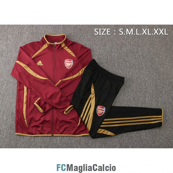 Arsenal Giacca Rosso I + Pantaloni Negro I 2022/2023