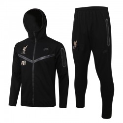 Liverpool Giacca Cappuccio Negro I + Pantaloni Negro I 2022/2023