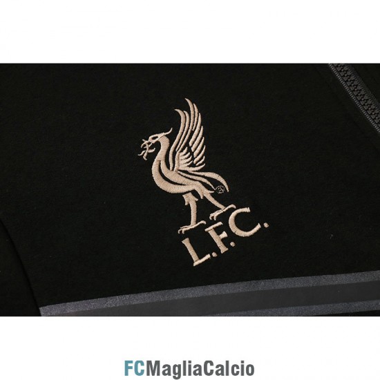 Liverpool Giacca Cappuccio Negro I + Pantaloni Negro I 2022/2023