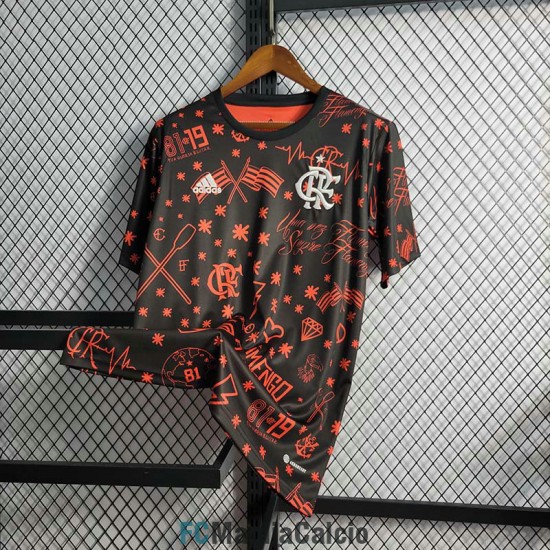 Maglia Flamengo Pre Match Negro Rosso 2022/2023