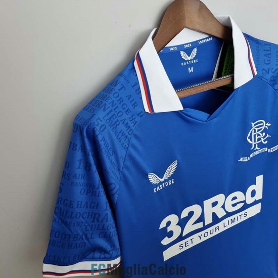 Maglia Glasgow Rangers Commemorative Edition Blu 2022/2023