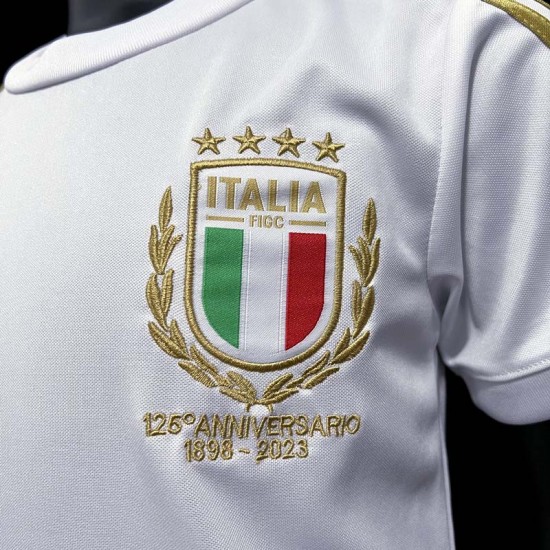 Maglia Italia Bambino 125th Anniversary White 2023/2024