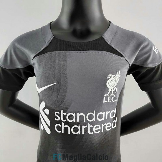 Maglia Liverpool Bambino Portiere Negro 2022/2023