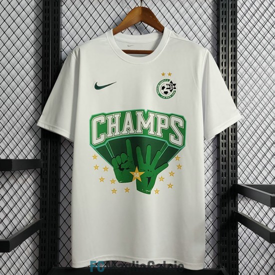 Maglia Maccabi Haifa Football Club Champion Edition Blanco 2022/2023