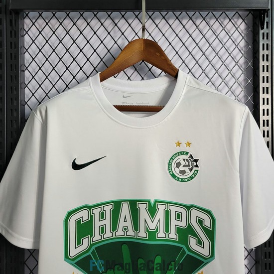 Maglia Maccabi Haifa Football Club Champion Edition Blanco 2022/2023