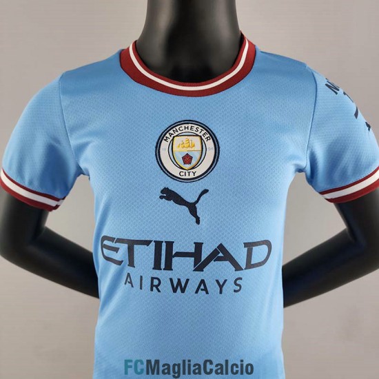 Maglia Manchester City Bambino Gara Home 2022/2023