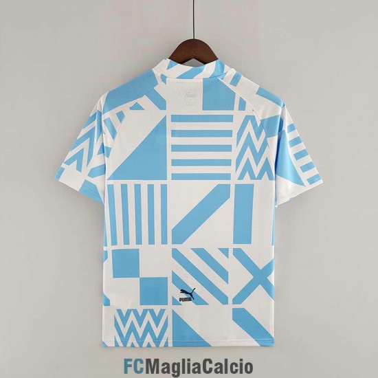 Maglia Manchester City Pre Match Azul Blanco 2022/2023