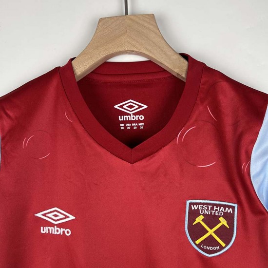 Maglia West Ham United Bambino Gara Home 2023/2024